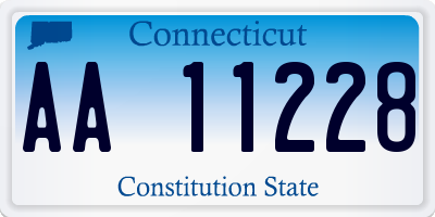 CT license plate AA11228