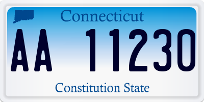 CT license plate AA11230