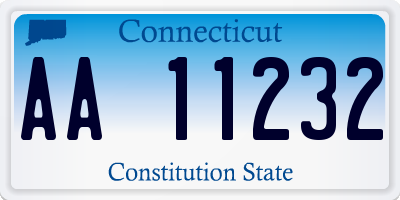 CT license plate AA11232