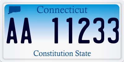 CT license plate AA11233