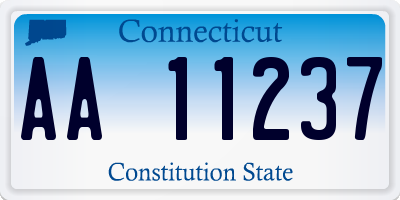 CT license plate AA11237