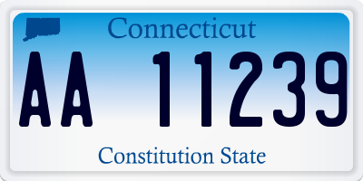 CT license plate AA11239