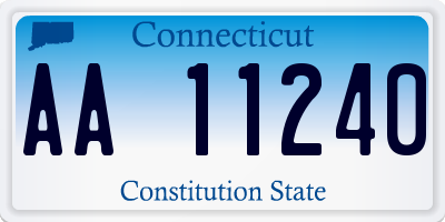 CT license plate AA11240