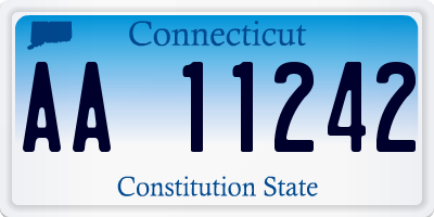CT license plate AA11242