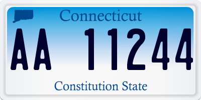 CT license plate AA11244