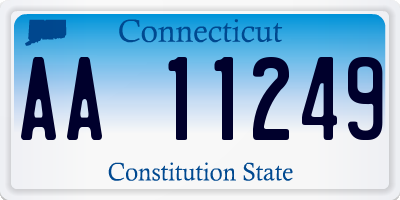 CT license plate AA11249