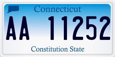 CT license plate AA11252