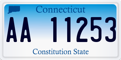 CT license plate AA11253