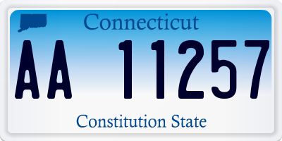 CT license plate AA11257