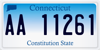 CT license plate AA11261