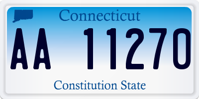 CT license plate AA11270