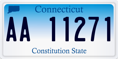 CT license plate AA11271