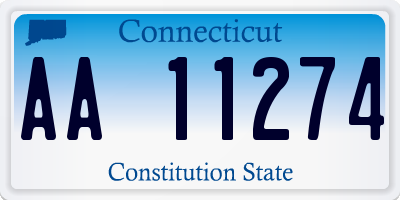 CT license plate AA11274