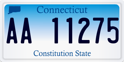 CT license plate AA11275