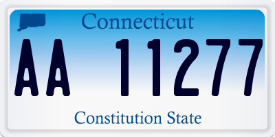 CT license plate AA11277