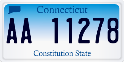 CT license plate AA11278