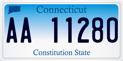 CT license plate AA11280