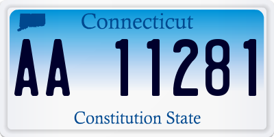 CT license plate AA11281