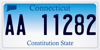 CT license plate AA11282