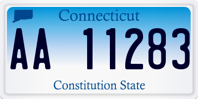 CT license plate AA11283