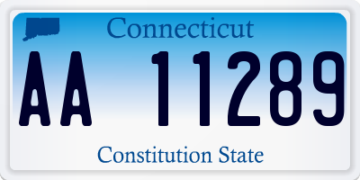 CT license plate AA11289