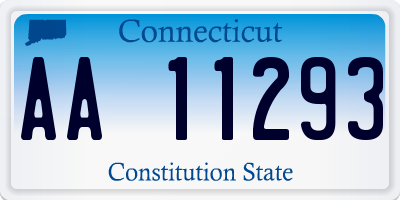 CT license plate AA11293