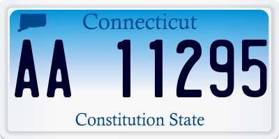 CT license plate AA11295