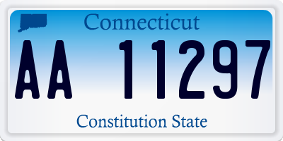 CT license plate AA11297