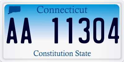 CT license plate AA11304