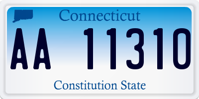 CT license plate AA11310