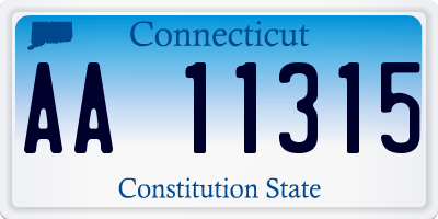 CT license plate AA11315