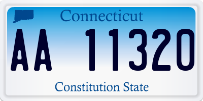 CT license plate AA11320