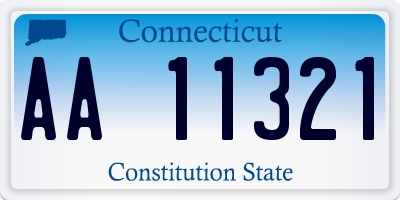 CT license plate AA11321