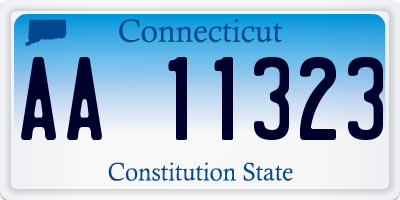 CT license plate AA11323