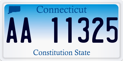 CT license plate AA11325