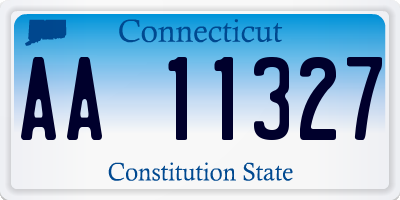 CT license plate AA11327