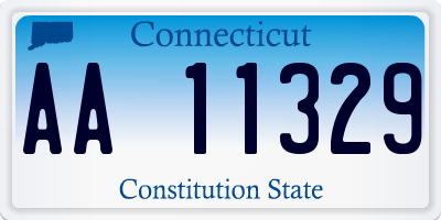 CT license plate AA11329