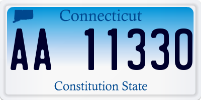 CT license plate AA11330