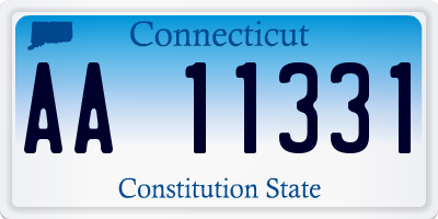 CT license plate AA11331