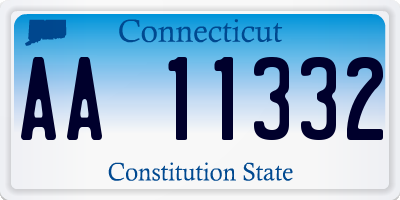 CT license plate AA11332