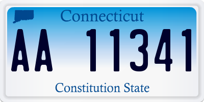 CT license plate AA11341