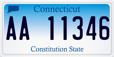 CT license plate AA11346