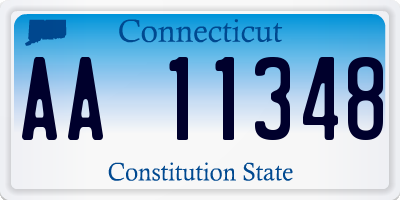 CT license plate AA11348