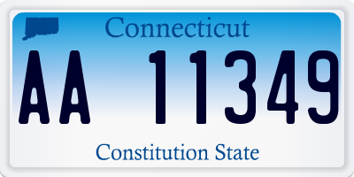 CT license plate AA11349