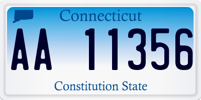 CT license plate AA11356