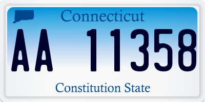 CT license plate AA11358