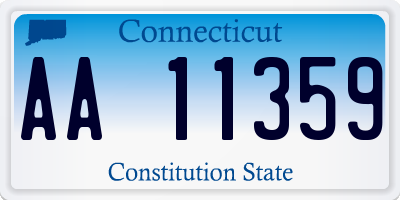 CT license plate AA11359