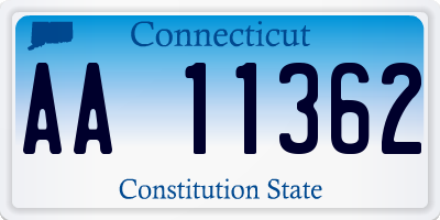 CT license plate AA11362