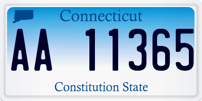 CT license plate AA11365