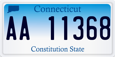 CT license plate AA11368